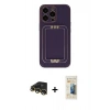 MARSİLYAN™- iPhone 13 Pro Max Kılıf Kozmos Minimal Prime - Siyah 6D Mat Seramik Hayalet Nano Ekran Koruyucu + Raze Metal Kamera Lens - GD