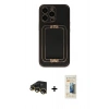 MARSİLYAN™- iPhone 13 Pro Max Kılıf Kozmos Minimal Prime - Siyah 6D Mat Seramik Hayalet Nano Ekran Koruyucu + Raze Metal Kamera Lens - GD