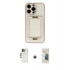 MARSİLYAN™- iPhone 13 Pro Max Kılıf Kozmos Minimal Prime - Siyah 6D Mat Seramik Hayalet Nano Ekran Koruyucu + Shine Kamera Lens - GD