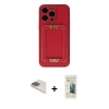 MARSİLYAN™- iPhone 13 Pro Max Kılıf Kozmos Minimal Prime - Siyah 6D Mat Seramik Hayalet Nano Ekran Koruyucu + Gold Pers Alüminyum Kamera Lens