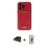 MARSİLYAN™- iPhone 13 Pro Max Kılıf Kozmos Minimal Prime - Siyah Bilvis 3D Cam Ekran Koruyucu + Raze Metal Kamera Lens - GD