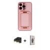 MARSİLYAN™- iPhone 13 Pro Max Kılıf Kozmos Minimal Prime - Siyah Bilvis 3D Cam Ekran Koruyucu + Raze Metal Kamera Lens - GD