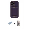 MARSİLYAN™- iPhone 13 Pro Max Kılıf Kozmos Minimal Prime - Siyah Bilvis 3D Cam Ekran Koruyucu + Shine Kamera Lens Koruma Cam - MI