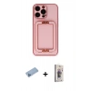 MARSİLYAN™- iPhone 13 Pro Max Kılıf Kozmos Minimal Prime - Siyah Bilvis 3D Cam Ekran Koruyucu + Shine Kamera Lens Koruma Cam - MI