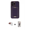 MARSİLYAN™- iPhone 13 Pro Max Kılıf Kozmos Minimal Prime - Siyah Bilvis 3D Cam Ekran Koruyucu + Pers Alüminyum Kamera Lens - KI