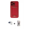 MARSİLYAN™- iPhone 13 Pro Max Kılıf Kozmos Minimal Prime - Siyah Bilvis 3D Cam Ekran Koruyucu + Pers Alüminyum Kamera Lens - LT