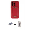MARSİLYAN™- iPhone 13 Pro Max Kılıf Kozmos Minimal Prime - Siyah Bilvis 3D Cam Ekran Koruyucu + Renkli Kamera Lens Koruma Cam - MI