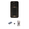 MARSİLYAN™- iPhone 13 Pro Max Kılıf Kozmos Minimal Prime - Siyah Bilvis 3D Cam Ekran Koruyucu + Renkli Kamera Lens Koruma Cam - YL