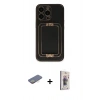 MARSİLYAN™- iPhone 13 Pro Max Kılıf Kozmos Minimal Prime - Siyah Bilvis 3D Cam Ekran Koruyucu + Renkli Kamera Lens Koruma Cam - SI