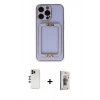 MARSİLYAN™- iPhone 13 Pro Max Kılıf Kozmos Minimal Prime - Siyah Bilvis 3D Cam Ekran Koruyucu + Shine Kamera Lens - GD