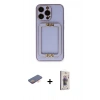 MARSİLYAN™- iPhone 13 Pro Max Kılıf Kozmos Minimal Prime - Siyah Bilvis 3D Cam Ekran Koruyucu + Renkli Kamera Lens Koruma Cam - TU