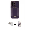 MARSİLYAN™- iPhone 13 Pro Max Kılıf Kozmos Minimal Prime - Siyah Bilvis 3D Mat Cam Ekran Koruyucu + Pers Alüminyum Kamera Lens - GD