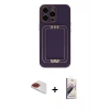 MARSİLYAN™- iPhone 13 Pro Max Kılıf Kozmos Minimal Prime - Siyah Bilvis 3D Mat Cam Ekran Koruyucu + Pers Alüminyum Kamera Lens - KI