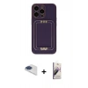 MARSİLYAN™- iPhone 13 Pro Max Kılıf Kozmos Minimal Prime - Siyah Bilvis 3D Mat Cam Ekran Koruyucu + Pers Alüminyum Kamera Lens - LT