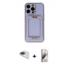 MARSİLYAN™- iPhone 13 Pro Max Kılıf Kozmos Minimal Prime - Siyah Bilvis 3D Mat Cam Ekran Koruyucu + Pers Alüminyum Kamera Lens - LT
