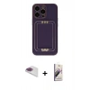 MARSİLYAN™- iPhone 13 Pro Max Kılıf Kozmos Minimal Prime - Siyah Bilvis 3D Mat Cam Ekran Koruyucu + Pers Alüminyum Kamera Lens - GI