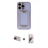 MARSİLYAN™- iPhone 13 Pro Max Kılıf Kozmos Minimal Prime - Siyah Bilvis 3D Mat Cam Ekran Koruyucu + Rainbow Kamera Lens Koruma Cam - KI