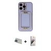 MARSİLYAN™- iPhone 13 Pro Max Kılıf Kozmos Minimal Prime - Siyah Bilvis 3D Mat Cam Ekran Koruyucu + Rainbow Kamera Lens Koruma Cam - MI