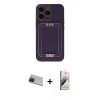 MARSİLYAN™- iPhone 13 Pro Max Kılıf Kozmos Minimal Prime - Siyah Bilvis 3D Mat Cam Ekran Koruyucu + Rainbow Kamera Lens Koruma Cam - KI