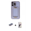 MARSİLYAN™- iPhone 13 Pro Max Kılıf Kozmos Minimal Prime - Siyah Bilvis 3D Mat Cam Ekran Koruyucu + Renkli Kamera Lens Koruma Cam - TU