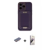 MARSİLYAN™- iPhone 13 Pro Max Kılıf Kozmos Minimal Prime - Siyah Bilvis 3D Mat Cam Ekran Koruyucu + Renkli Kamera Lens Koruma Cam - TU