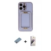 MARSİLYAN™- iPhone 13 Pro Max Kılıf Kozmos Minimal Prime - Siyah Bilvis 3D Mat Cam Ekran Koruyucu + Shine Kamera Lens Koruma Cam - GI
