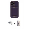 MARSİLYAN™- iPhone 13 Pro Max Kılıf Kozmos Minimal Prime - Siyah Bilvis 3D Mat Cam Ekran Koruyucu + Pers Alüminyum Kamera Lens - SABE