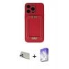 MARSİLYAN™- iPhone 13 Pro Max Kılıf Kozmos Minimal Prime - Siyah Bilvis 5in1 3D Magic Cam Ekran Koruyucu + Rainbow Kamera Lens Koruma Cam - BZ