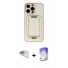 MARSİLYAN™- iPhone 13 Pro Max Kılıf Kozmos Minimal Prime - Siyah Bilvis 5in1 3D Magic Cam Ekran Koruyucu + Sierra Blue Pers Alüminyum Kamera Lens