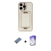 MARSİLYAN™- iPhone 13 Pro Max Kılıf Kozmos Minimal Prime - Siyah Bilvis 5in1 3D Magic Cam Ekran Koruyucu + Metal Kamera Lens Koruma Cam - MR