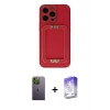MARSİLYAN™- iPhone 13 Pro Max Kılıf Kozmos Minimal Prime - Siyah Bilvis 5in1 3D Magic Cam Ekran Koruyucu + Neon Fosforlu Kamera Lens - YL