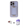 MARSİLYAN™- iPhone 13 Pro Max Kılıf Kozmos Minimal Prime - Siyah Bilvis 5in1 3D Magic Cam Ekran Koruyucu + Pers Alüminyum Kamera Lens - KI