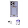 MARSİLYAN™- iPhone 13 Pro Max Kılıf Kozmos Minimal Prime - Siyah Bilvis 5in1 3D Magic Cam Ekran Koruyucu + Sierra Blue Pers Alüminyum Kamera Lens