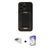 MARSİLYAN™- iPhone 13 Pro Max Kılıf Kozmos Minimal Prime - Siyah Bilvis 5in1 3D Magic Cam Ekran Koruyucu + Pers Alüminyum Kamera Lens - GI