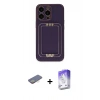 MARSİLYAN™- iPhone 13 Pro Max Kılıf Kozmos Minimal Prime - Siyah Bilvis 5in1 3D Magic Cam Ekran Koruyucu + Renkli Kamera Lens Koruma Cam - SI
