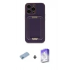 MARSİLYAN™- iPhone 13 Pro Max Kılıf Kozmos Minimal Prime - Siyah Bilvis 5in1 3D Magic Cam Ekran Koruyucu + Shine Kamera Lens Koruma Cam - MI