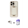 MARSİLYAN™- iPhone 13 Pro Max Kılıf Kozmos Minimal Prime - Siyah Bilvis 5in1 3D Magic Cam Ekran Koruyucu + Pers Alüminyum Kamera Lens - GD