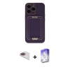 MARSİLYAN™- iPhone 13 Pro Max Kılıf Kozmos Minimal Prime - Siyah Bilvis 5in1 3D Magic Cam Ekran Koruyucu + Pers Alüminyum Kamera Lens - GI