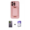 MARSİLYAN™- iPhone 13 Pro Max Kılıf Kozmos Minimal Prime - Siyah Bilvis 5in1 3D Magic Cam Ekran Koruyucu + Neon Fosforlu Kamera Lens - YL