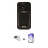 MARSİLYAN™- iPhone 13 Pro Max Kılıf Kozmos Minimal Prime - Siyah Bilvis 5in1 3D Magic Cam Ekran Koruyucu + Pers Alüminyum Kamera Lens - LT