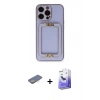 MARSİLYAN™- iPhone 13 Pro Max Kılıf Kozmos Minimal Prime - Siyah Bilvis 5in1 5D Magic Hayalet Cam Ekran Koruyucu + Renkli Kamera Lens Koruma Cam - SI