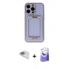 MARSİLYAN™- iPhone 13 Pro Max Kılıf Kozmos Minimal Prime - Siyah Bilvis 5in1 5D Magic Hayalet Cam Ekran Koruyucu + Pers Alüminyum Kamera Lens - SABE