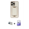 MARSİLYAN™- iPhone 13 Pro Max Kılıf Kozmos Minimal Prime - Siyah Bilvis 5in1 5D Magic Hayalet Cam Ekran Koruyucu + Rainbow Kamera Lens Koruma Cam - MI
