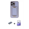 MARSİLYAN™- iPhone 13 Pro Max Kılıf Kozmos Minimal Prime - Siyah Bilvis 5in1 5D Magic Hayalet Cam Ekran Koruyucu + Renkli Kamera Lens Koruma Cam - YL