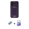MARSİLYAN™- iPhone 13 Pro Max Kılıf Kozmos Minimal Prime - Siyah Bilvis 5in1 5D Magic Hayalet Cam Ekran Koruyucu + Shine Kamera Lens Koruma Cam - GI
