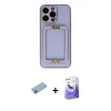 MARSİLYAN™- iPhone 13 Pro Max Kılıf Kozmos Minimal Prime - Siyah Bilvis 5in1 5D Magic Hayalet Cam Ekran Koruyucu + Shine Kamera Lens Koruma Cam - MI
