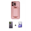 MARSİLYAN™- iPhone 13 Pro Max Kılıf Kozmos Minimal Prime - Siyah Bilvis 5in1 5D Magic Hayalet Cam Ekran Koruyucu + Yeşil Neon Fosforlu Kamera Lens