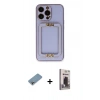 MARSİLYAN™- iPhone 13 Pro Max Kılıf Kozmos Minimal Prime - Siyah Bilvis Hayalet Cam Ekran Koruyucu + Shine Kamera Lens Koruma Cam - GI