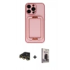 MARSİLYAN™- iPhone 13 Pro Max Kılıf Kozmos Minimal Prime - Siyah Bilvis Hayalet Cam Ekran Koruyucu + Raze Metal Kamera Lens - GD