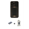 MARSİLYAN™- iPhone 13 Pro Max Kılıf Kozmos Minimal Prime - Siyah Bilvis Hayalet Cam Ekran Koruyucu + Renkli Kamera Lens Koruma Cam - SI